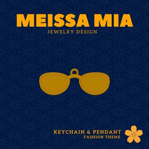 Tiny Shades – 3D Print File for Sunglasses Keychain or Pendant - Sunglasses Keychain - Glasses Pendant - Girl's Fashion - Fashion Accessories