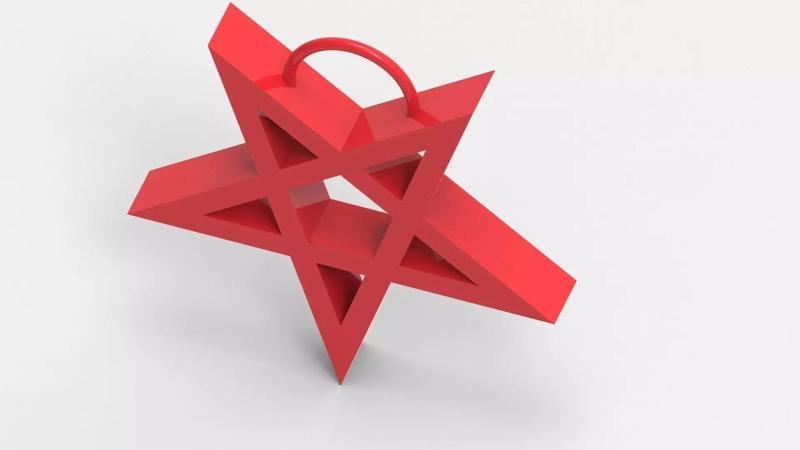 Pentagram Christmas tree decorations