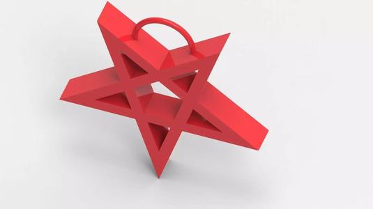 Pentagram Christmas tree decorations
