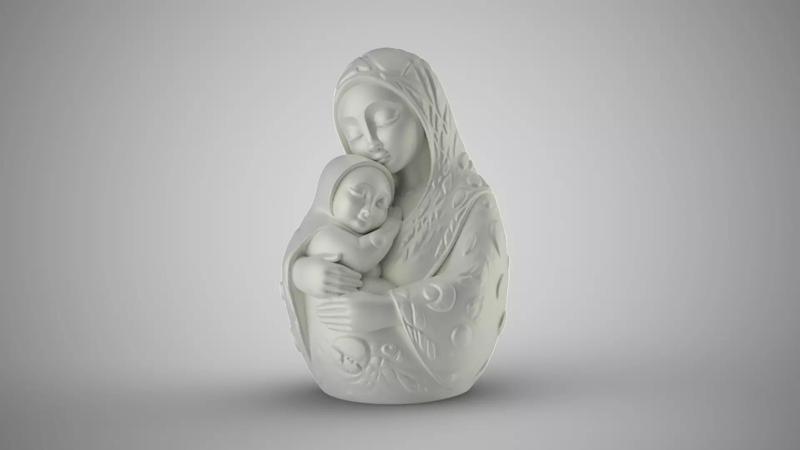 Mother and Baby in her Arms