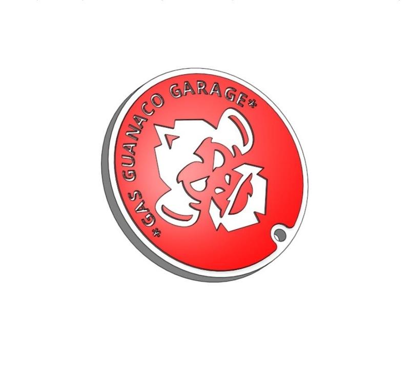 GAS GUANACO GARAGE KEYCHAIN