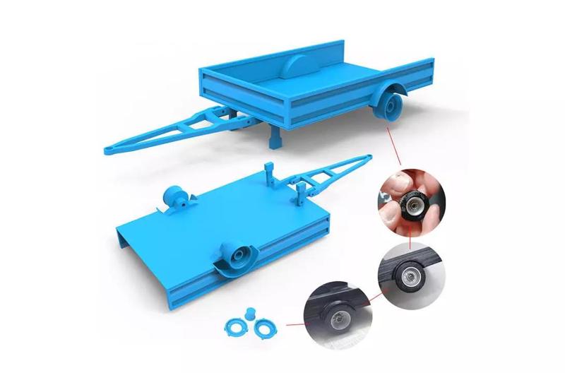 Trailer with different parts