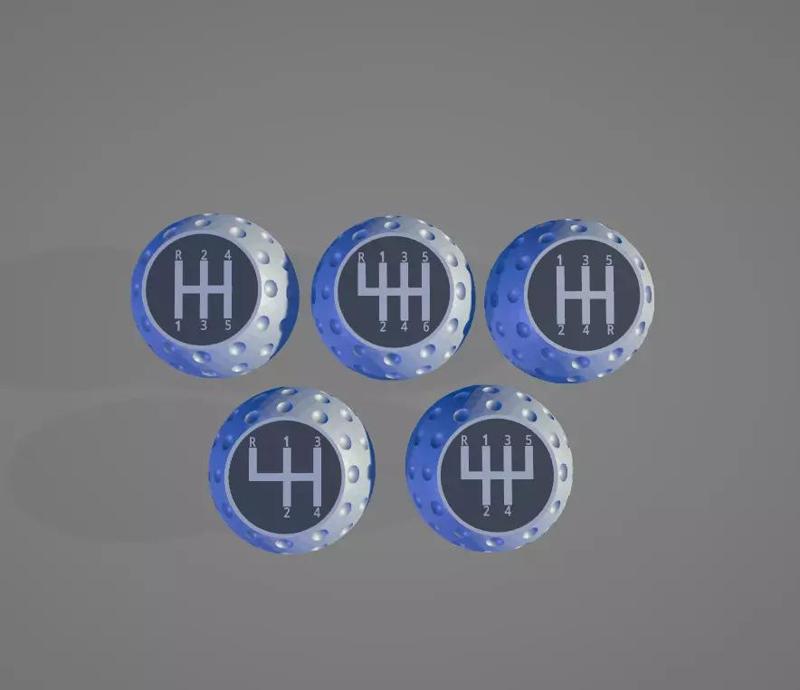 Universal 3D Printable Golf Ball Style Gear Knob Complete Pack