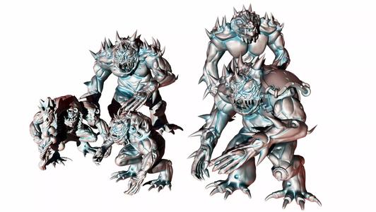 Slaad Demon Miniatures Set Fantasy Demons