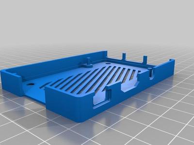 Slim and Compact Raspberry Pi B+ case derivative with air slots