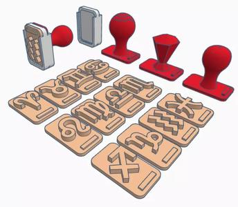 Zodiac changeable stamps pack