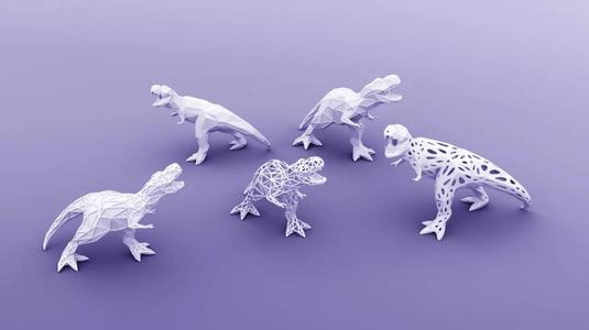3D PRINTED MODEL T-REX-5-PATTERN-POSE