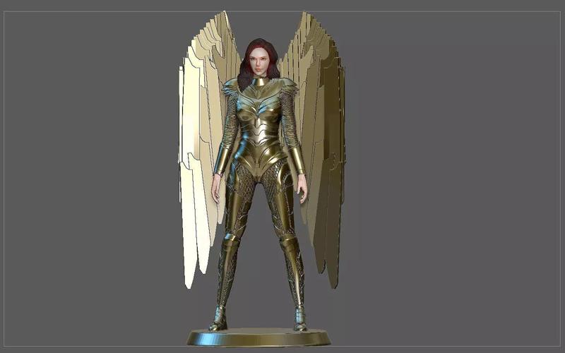 WONDERWOMAN 1984 GOLDEN ARMOR STATUE DC MOVIE GAL GADOT