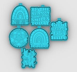 boho motivational - nurse, teacher, love yourself - freshie mold - STL for silicone mold