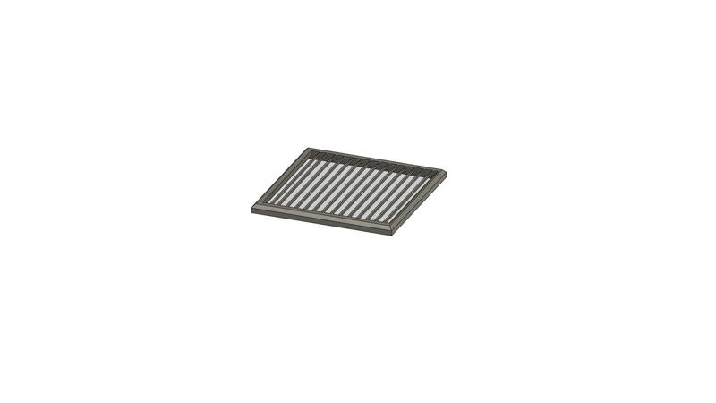 Exhaust air grille 168 x 168mm with silicone lip