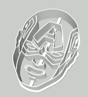 Captain America Cookie Fondant Cutter with Imprint