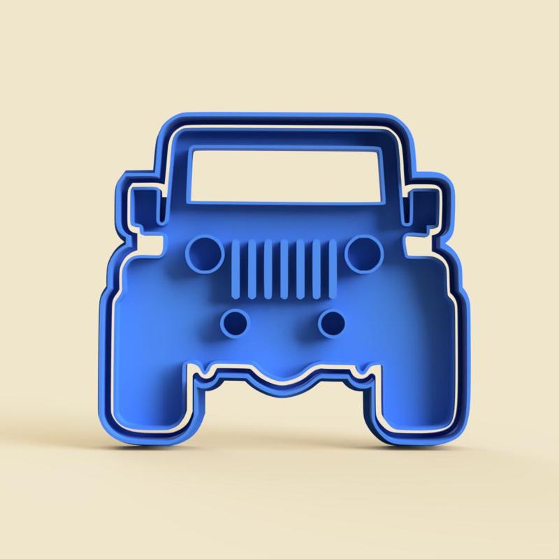 Jeep Cookie Cutter and stamp 3D STL file – Printable Baking and Fondant Cutter
