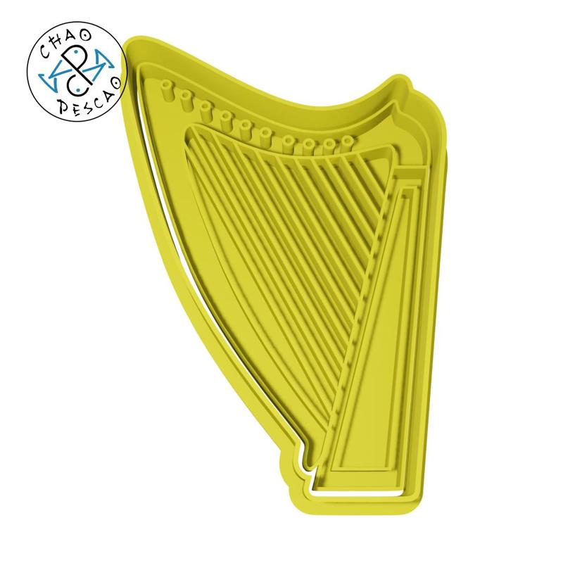 Harp - Cookie Cutter - Fondant - Polymer Clay