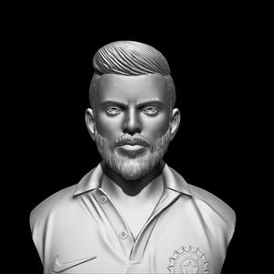 Virat Kohli 3D Bust Model