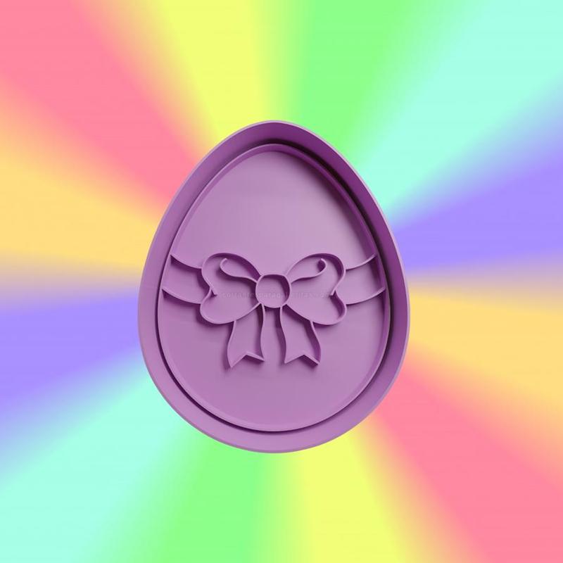 Easter egg with bow tie
