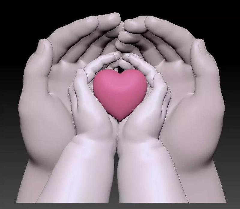 FAMILY HOLDING HANDS WITH HEART