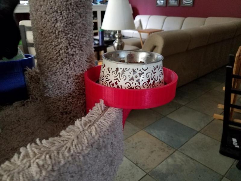 Cat Tree Bowl Holder