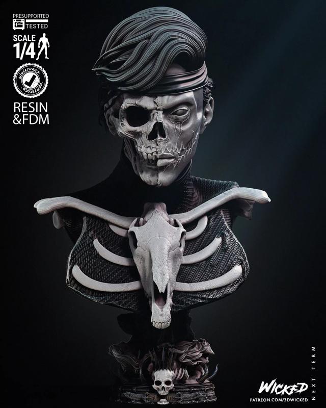 Wicked Marvel Famine Bust Tested for 3D printing