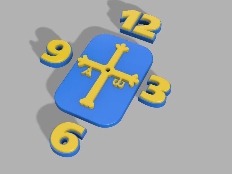 Wall Clock "Cruz de Asturias" (Asturias Cross)