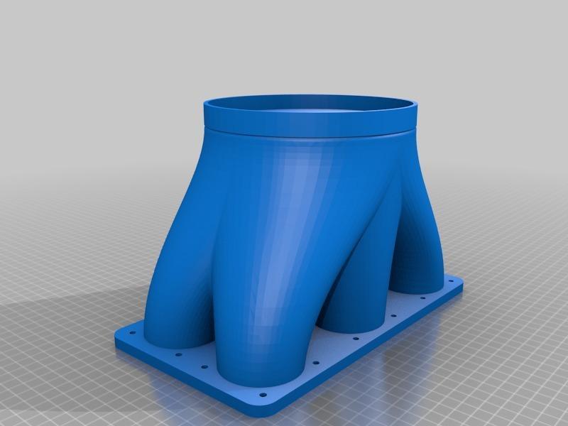 Heat Bed to Heat Chamber Adapter-6 fan