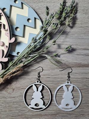 EASTER BUNNY EARRING 2 3D PRINT & LASER CUT