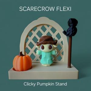 Scarecrow Flexi & Clicky Pumpkin Stand