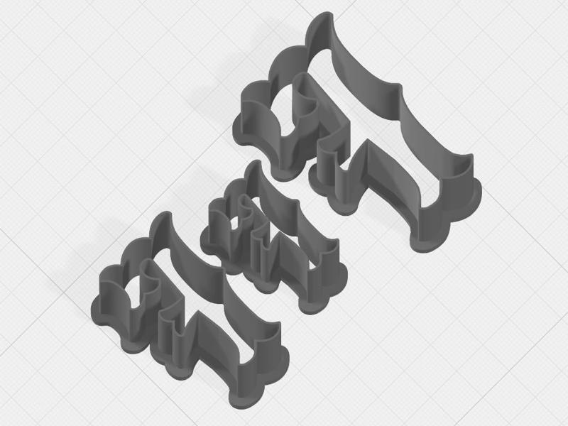 Letter F Collection Cookie Cutter