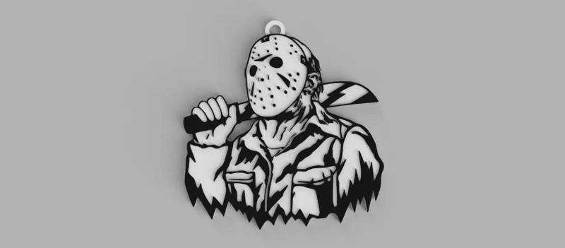 Friday the 13th Jason Voorhees Haloween Keychain - Pendant