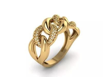 cuban chain woman ring
