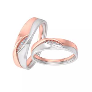 Couple Band Ring 3dm stl render detail