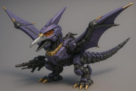 Mecha Pterosaur - Futuristic Aerial Combat Beast 3D Printable Model