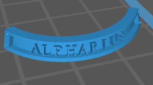 ALPHARIUS NAME PLATE 32MM