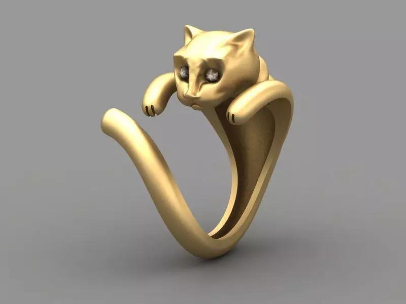 Cat Ring 3D Print Model