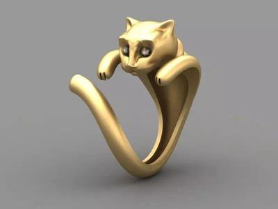 Cat Ring 3D Print Model