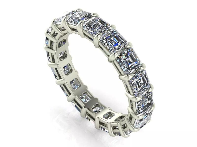Classic Eternity Bands - Ascher cut - 20 - 40 - 60 points stones