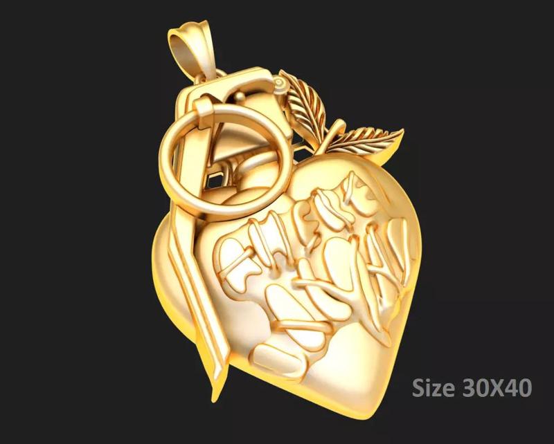 Heart pendant - AMERE pendant - N717944A