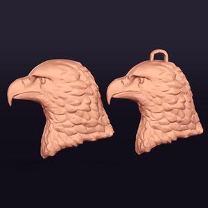 Eagle Head Pendant -- Abstract LowPoly - Polygonal Design