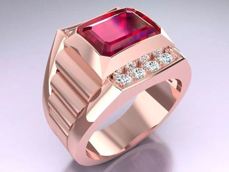 Rectangular Stone Rings - Mens Rings - N3199