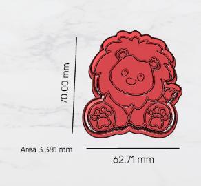 Cute baby lion 2 cutter and stamp