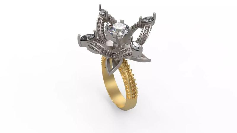 Woman Solitaire Ring 528