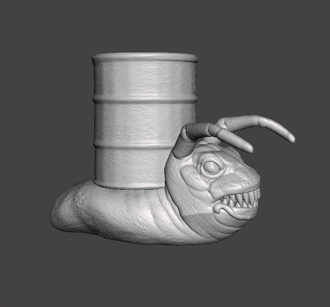 ALIEN STORM SNAIL DRUM MONSTER CREATURE MODEL FIGURE FOR HORROR AND FANTASY GAMES RPG DND