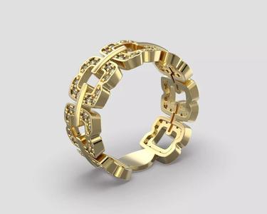 R 116 a Pave Band Bow shape