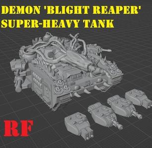 demonic 'blight reaper' super heavy tank (6mm / 8mm scale)