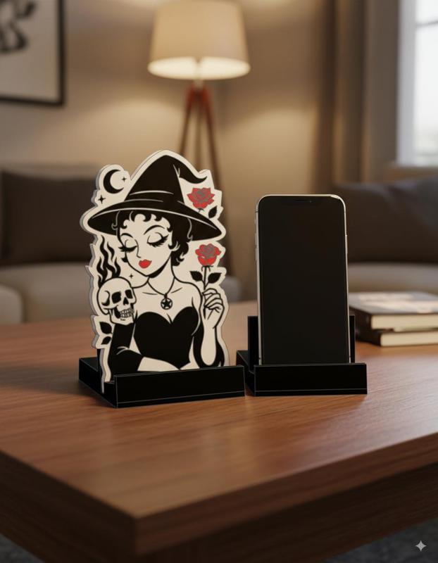 Gothic Witch Phone Stand – 3D Print Model