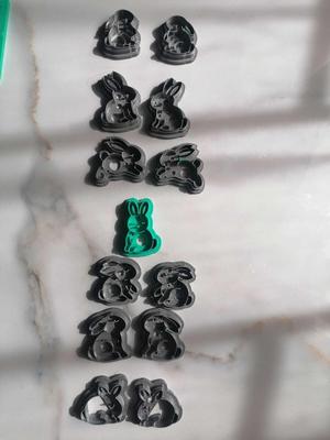 Clay Cutter - Cookie cutters - Fondant cutters: Rabbits