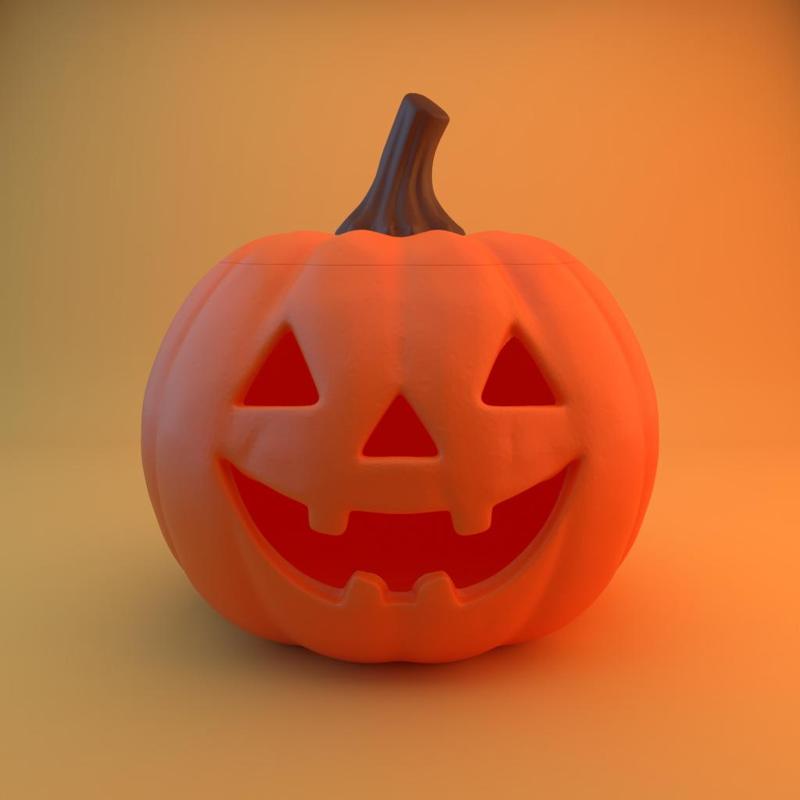 Halloween Pumpkin Cookie & Candy Jar with Lid (Jack-o’-Lantern Bowl)