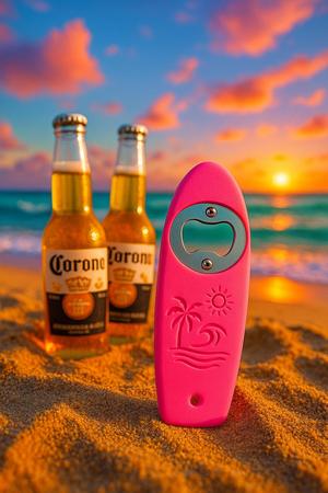 Surfboard Bottle Opener Keychain – Summer Wave Vibes