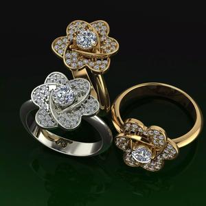 anillo tipo flor