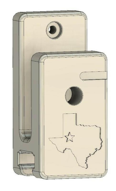 AR-15 wall mount with mag holder Texas flag