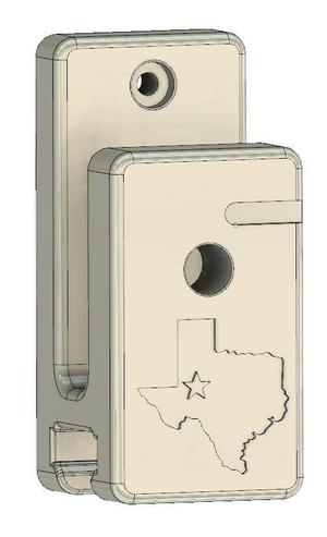 AR-15 wall mount with mag holder Texas flag